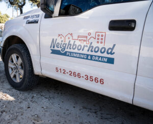 neighborhood plumbing truck